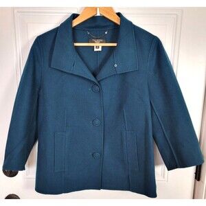 Talbots Wool Jacket Size 12 Petite 3/4 Length Sleeves